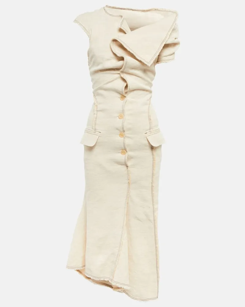 Jacquemus Midikleid La Robe Camargue Weiß