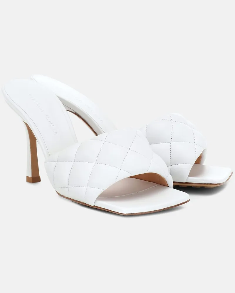Bottega Veneta Pantoletten Padded aus Leder Weiß