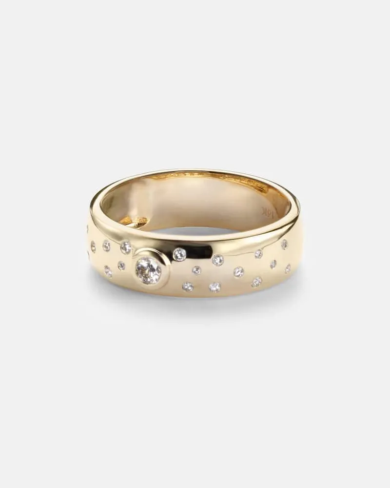 Roxanne First Ring aus 14kt Gelbgold mit Diamanten Gold