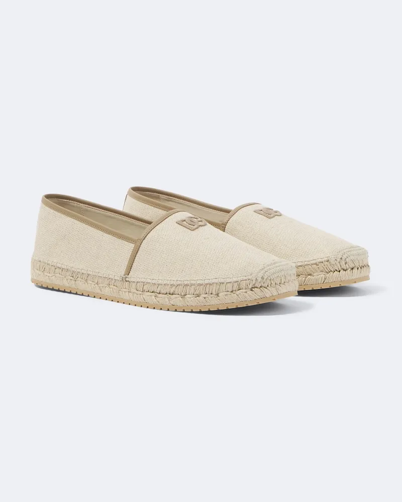 Dolce & Gabbana Espadrilles DG aus Canvas Beige