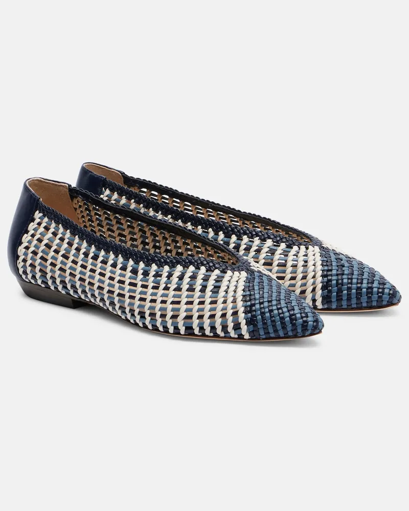 Veronica Beard Ballerinas Bancroft aus Leder Blau