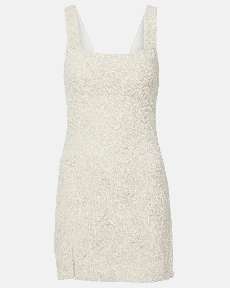 STAUD Verziertes Minikleid Le Sable Weiß