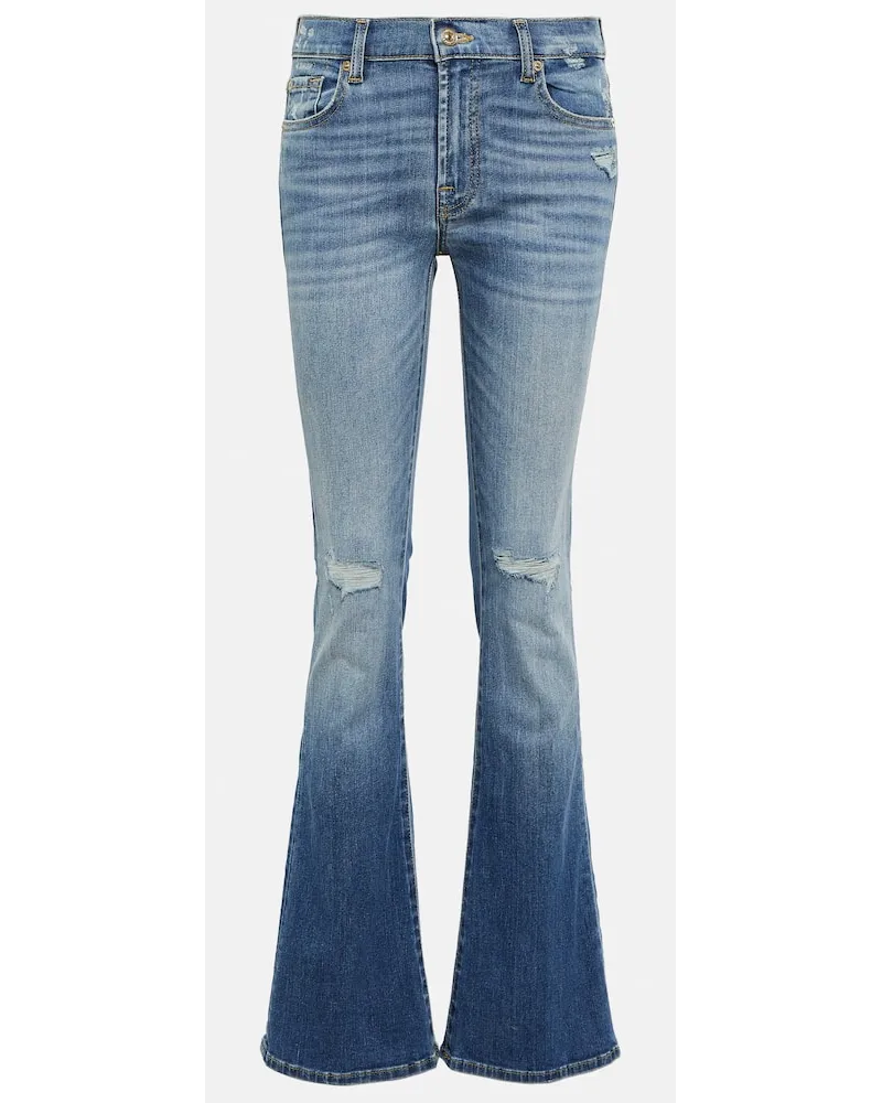 7 for all mankind Mid-Rise Jeans Bootcut Tailorless Blau