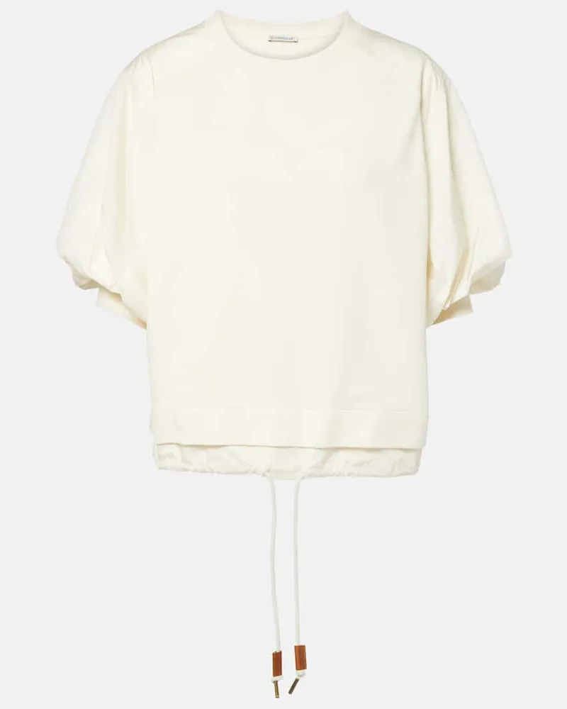 Moncler Top aus Baumwoll-Jersey Weiß