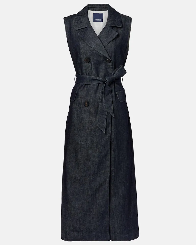 Max Mara Maxikleid Greta aus Denim Blau