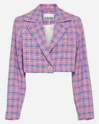 Ganni Blazer aus einem Baumwollgemisch Multicolor