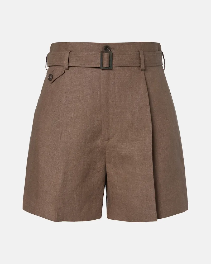 Ralph Lauren Shorts Denise aus Leinen Braun