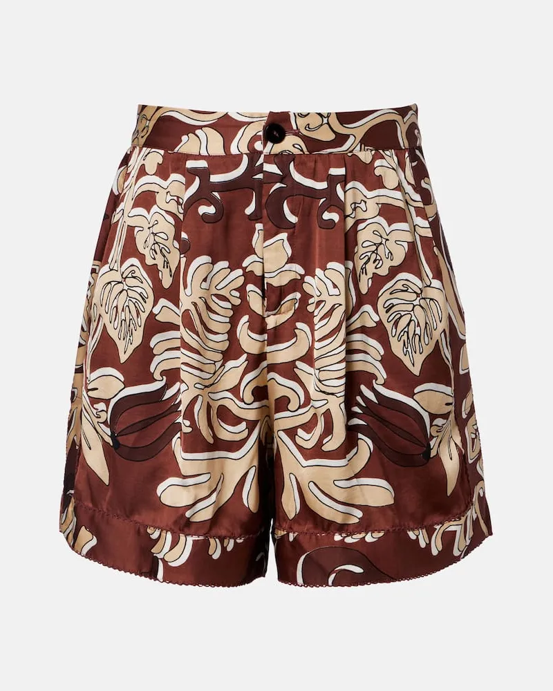 Poupette St Barth Bedruckte High-Rise Shorts Isabelle Braun