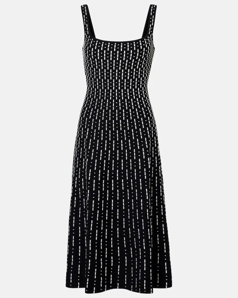 STAUD Midikleid Ellison aus Strick Schwarz