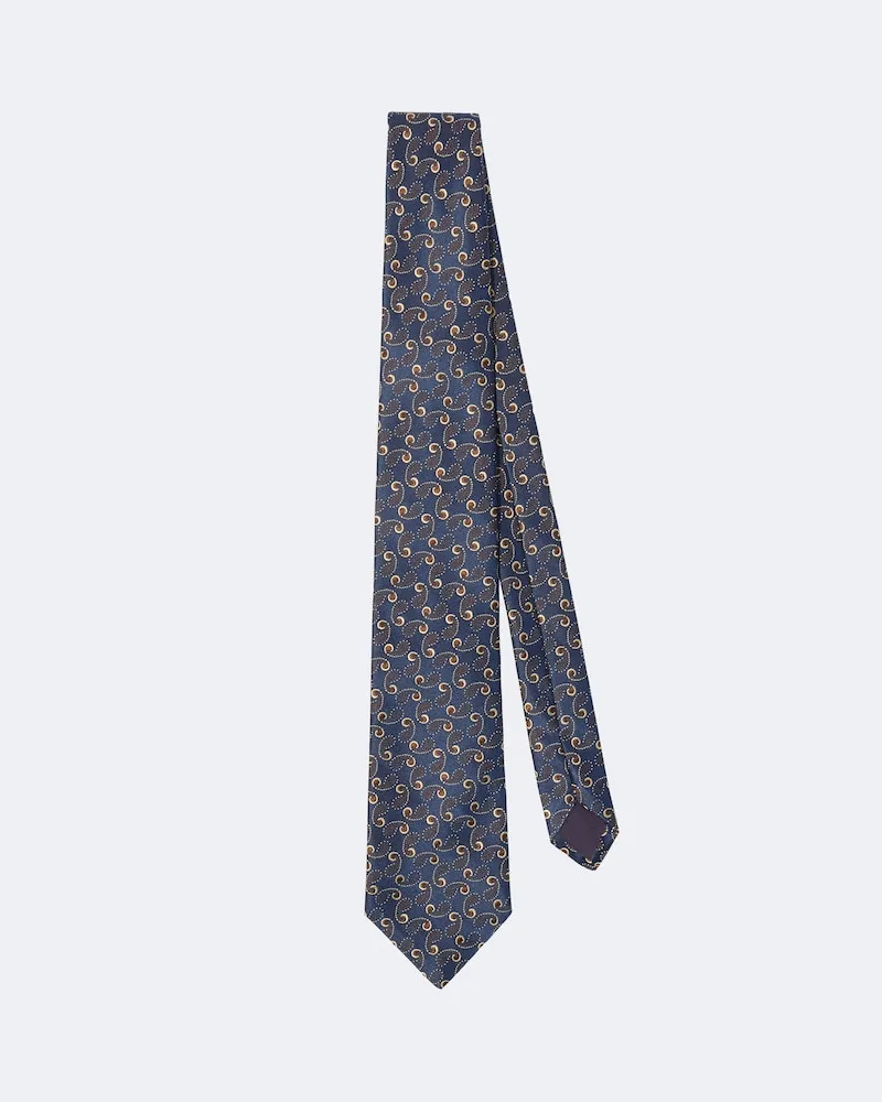 Charvet Krawatte aus Seiden-Jacquard Blau
