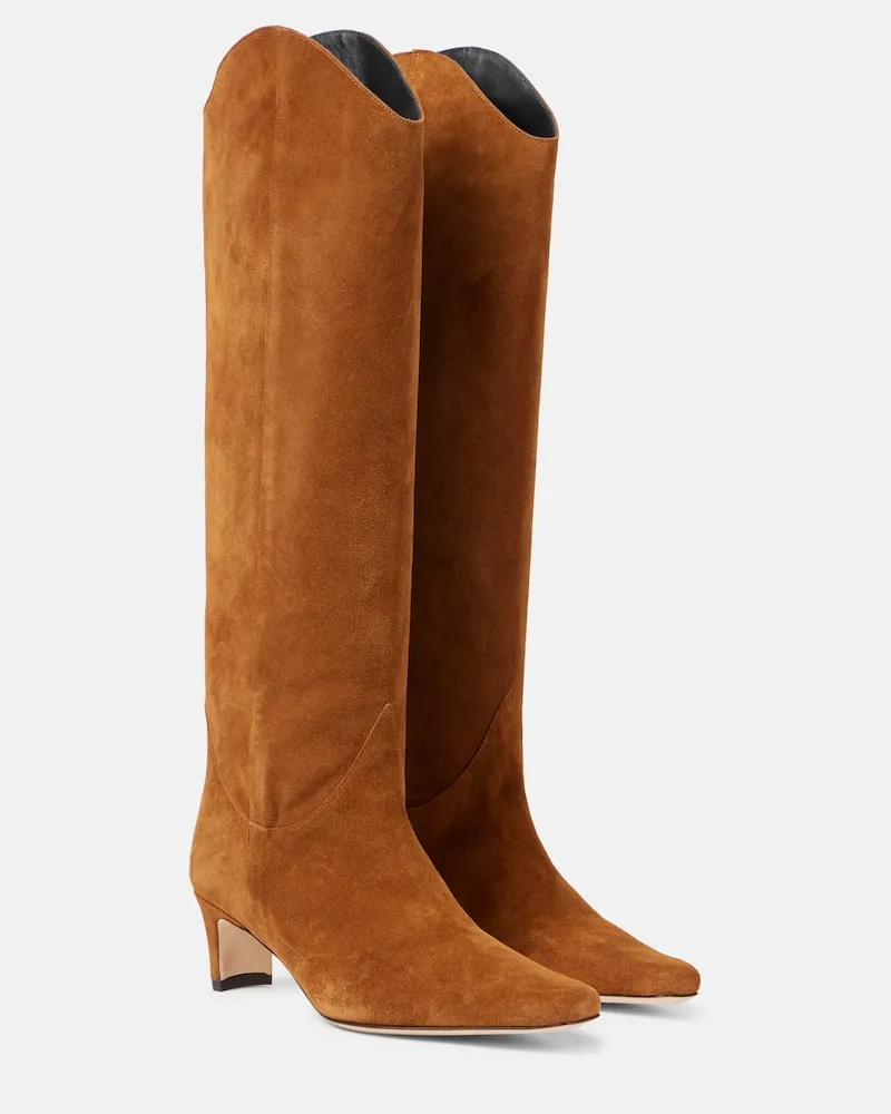 STAUD Westernstiefel Western Wally 55  aus Veloursleder Braun