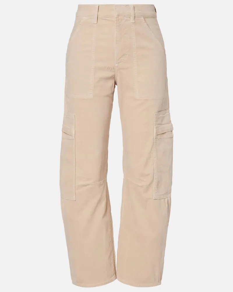 Citizens of humanity Cargohose Marcelle aus Baumwoll-Cord Beige