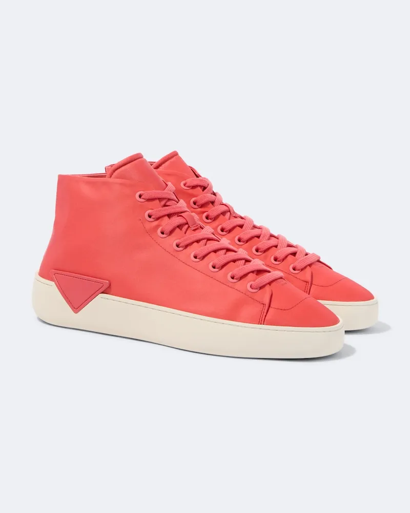 Prada High-Top Sneakers aus Re-Nylon Orange
