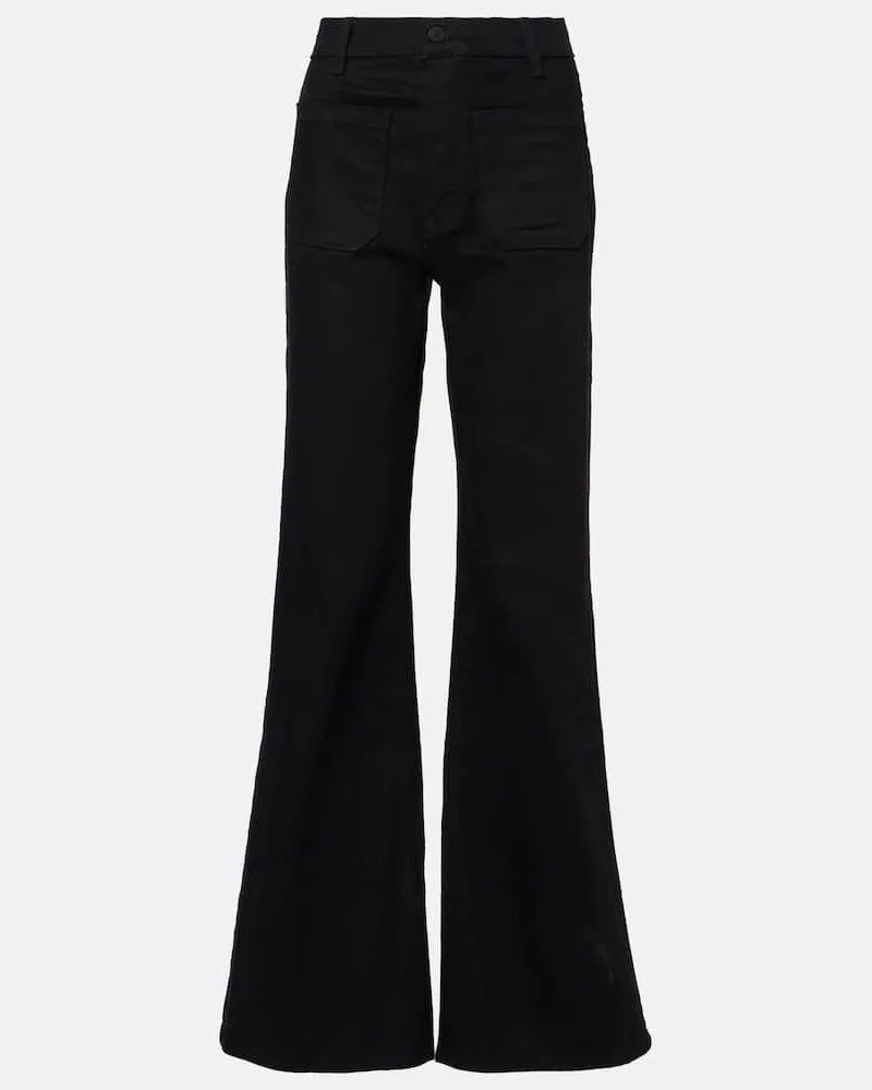 Nili Lotan High-Rise Flared Jeans Florence Schwarz