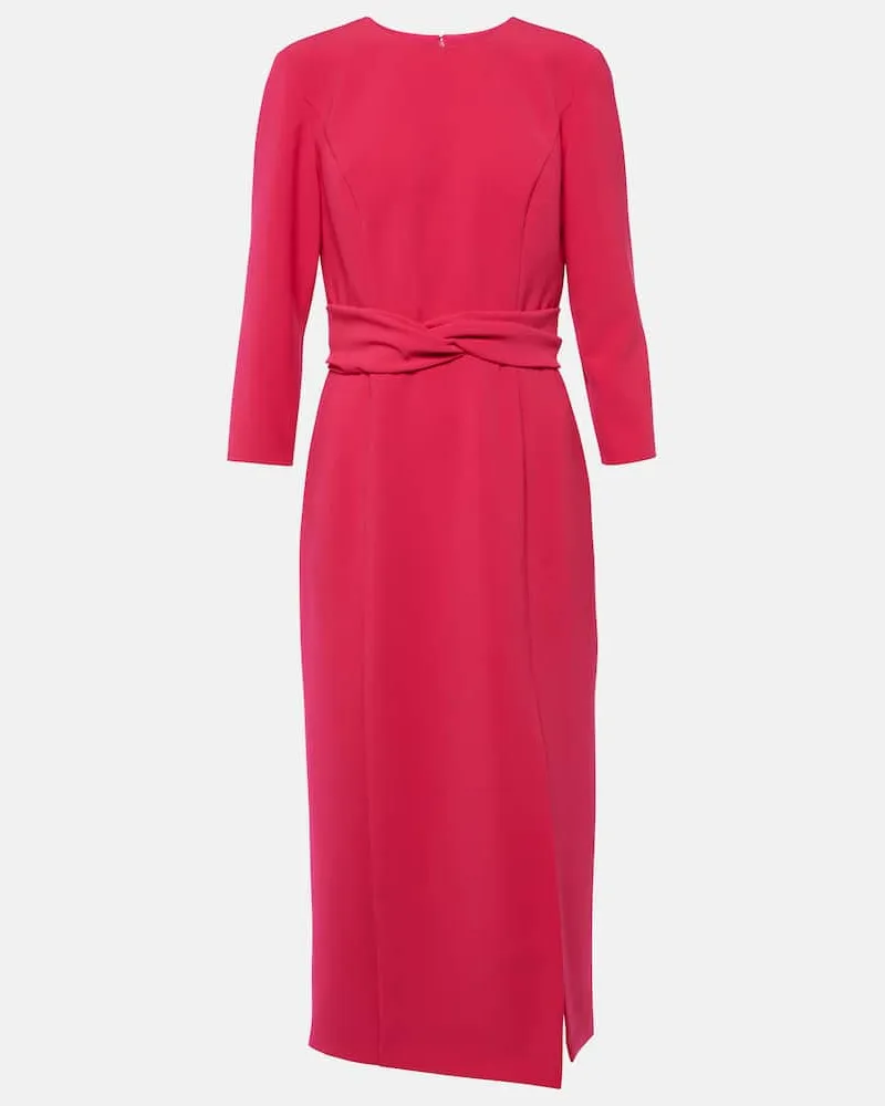 Carolina Herrera New York Midikleid aus Crêpe Rosa