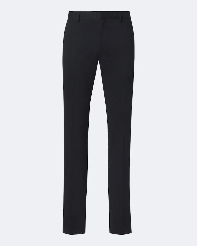 Ermenegildo Zegna Slim Hose aus Baumwolle und Kaschmir Blau
