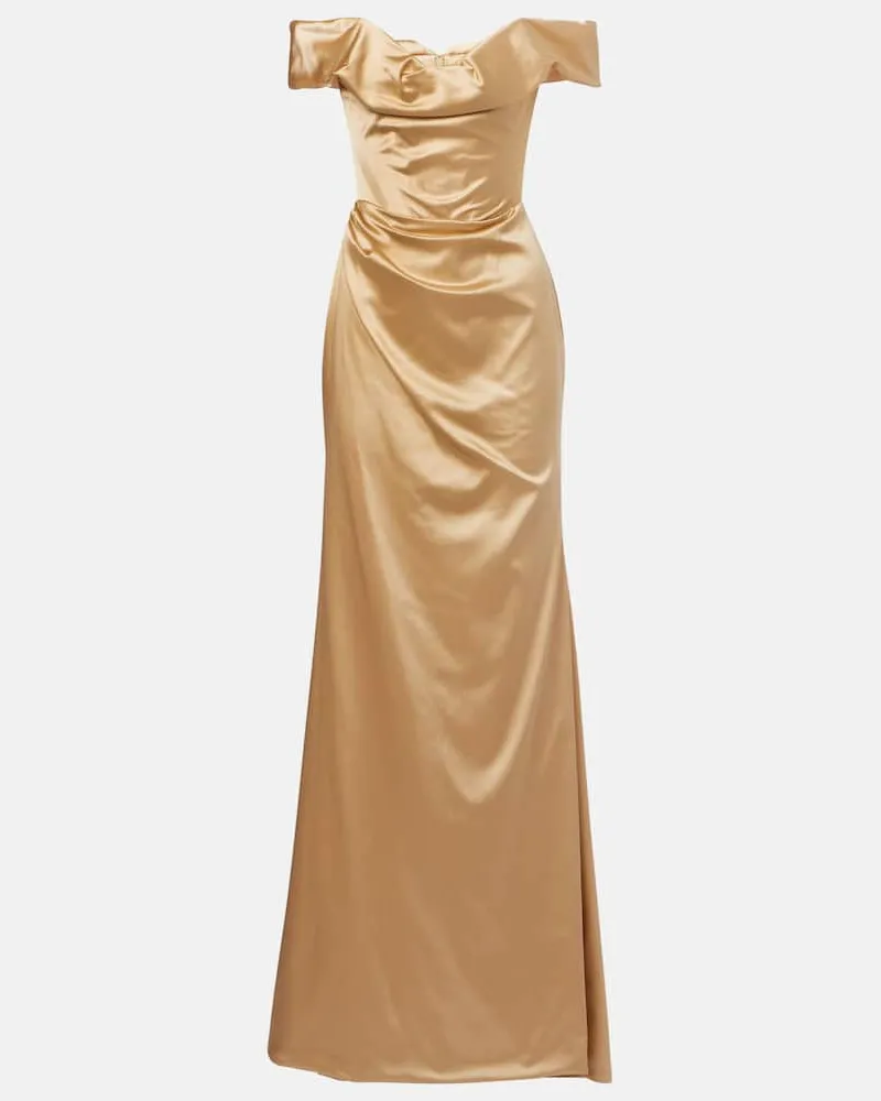 Vivienne Westwood Robe Nova Cora aus Satin Beige