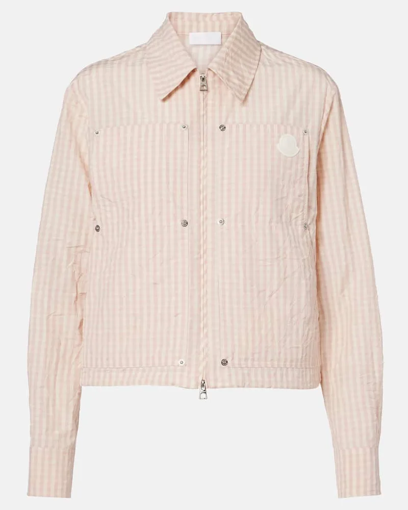 Moncler Jacke aus einem Baumwollgemisch Rosa