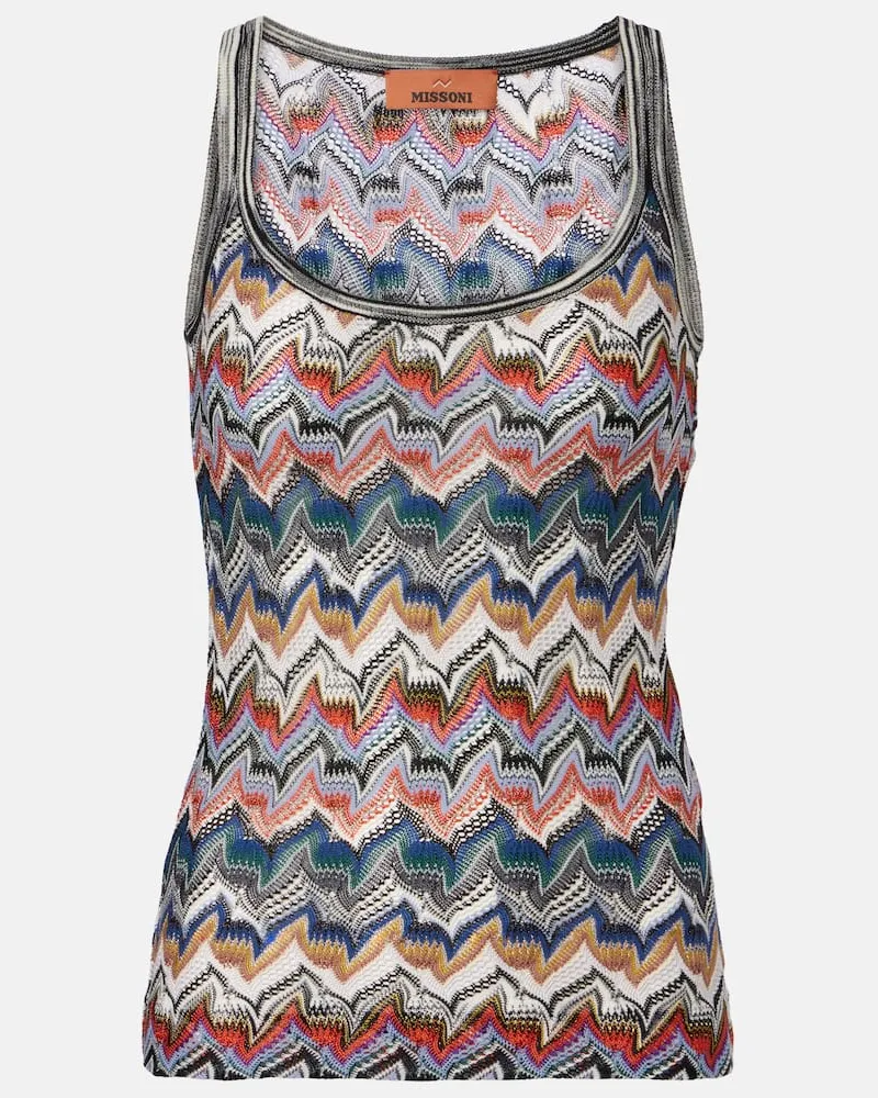 Missoni Top aus Häkelstrick Multicolor