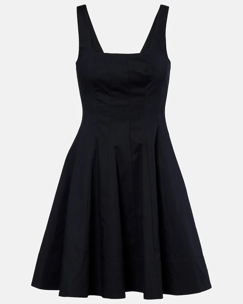 STAUD Minikleid Wells aus Baumwolle Schwarz