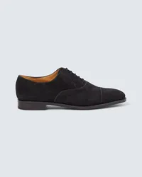 John Lobb Schnuerschuhe City II aus Veloursleder Schwarz