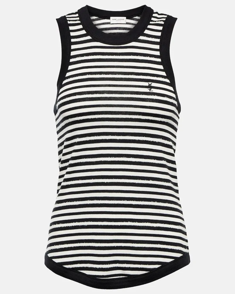 Saint Laurent Top Cassandre aus Jersey Multicolor