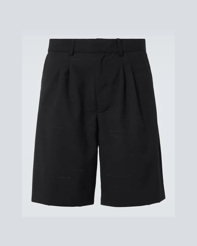 COMMAS Shorts aus Baumwolle und Wolle Schwarz