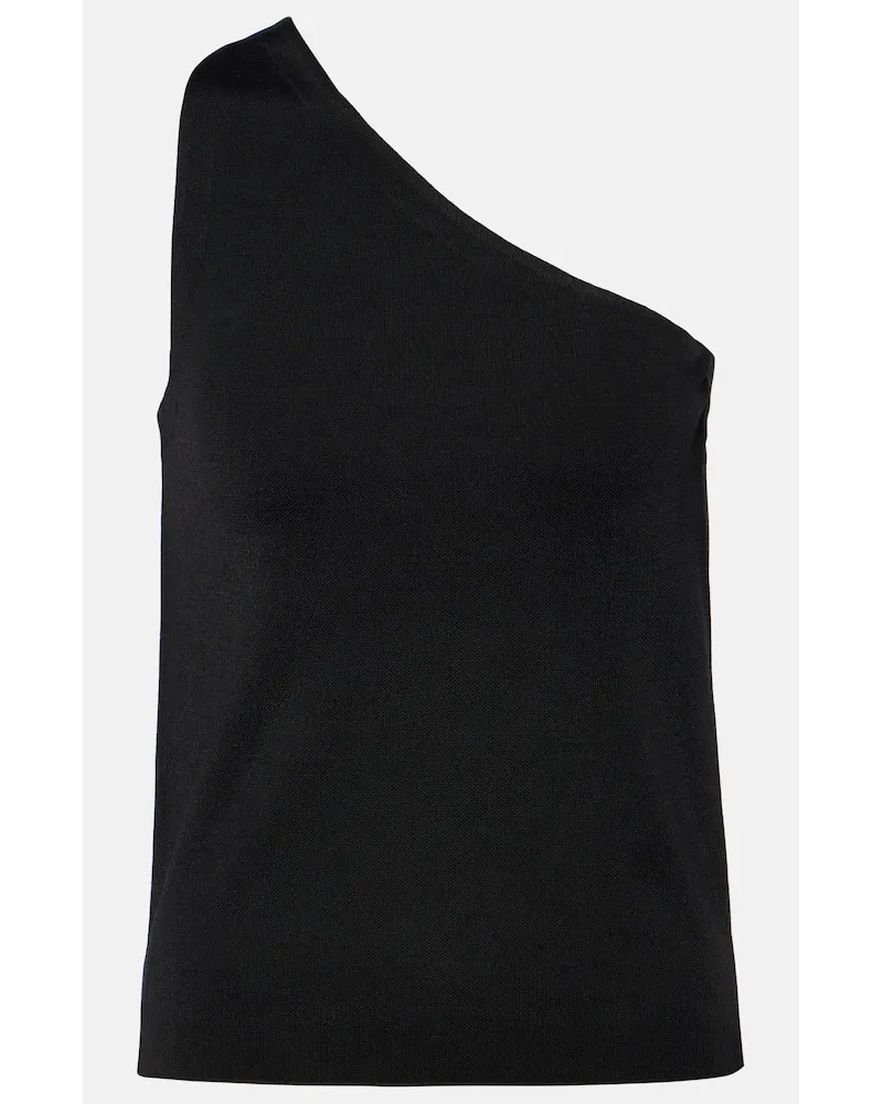 Nili Lotan One-Shoulder-Top Vivianne aus Strick Schwarz