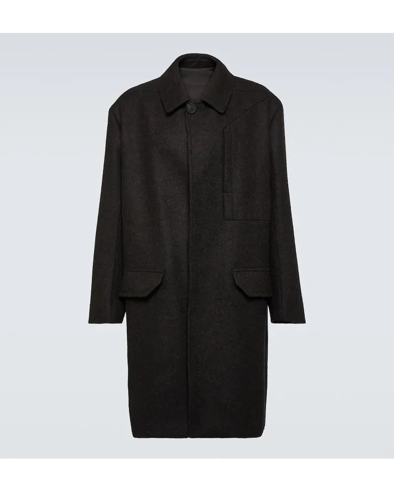 Rick Owens Mantel Jumbo aus Schurwolle Braun