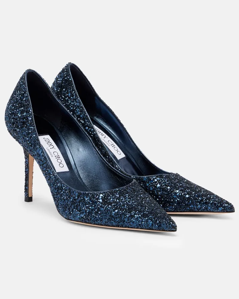 Jimmy Choo Pumps Love 85 mit Glitter Blau