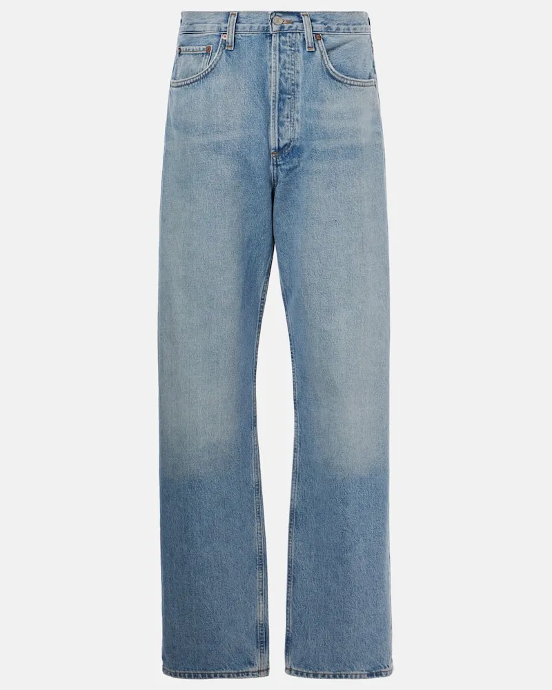AGOLDE High-Rise Straight Jeans Kelly Jean Blau
