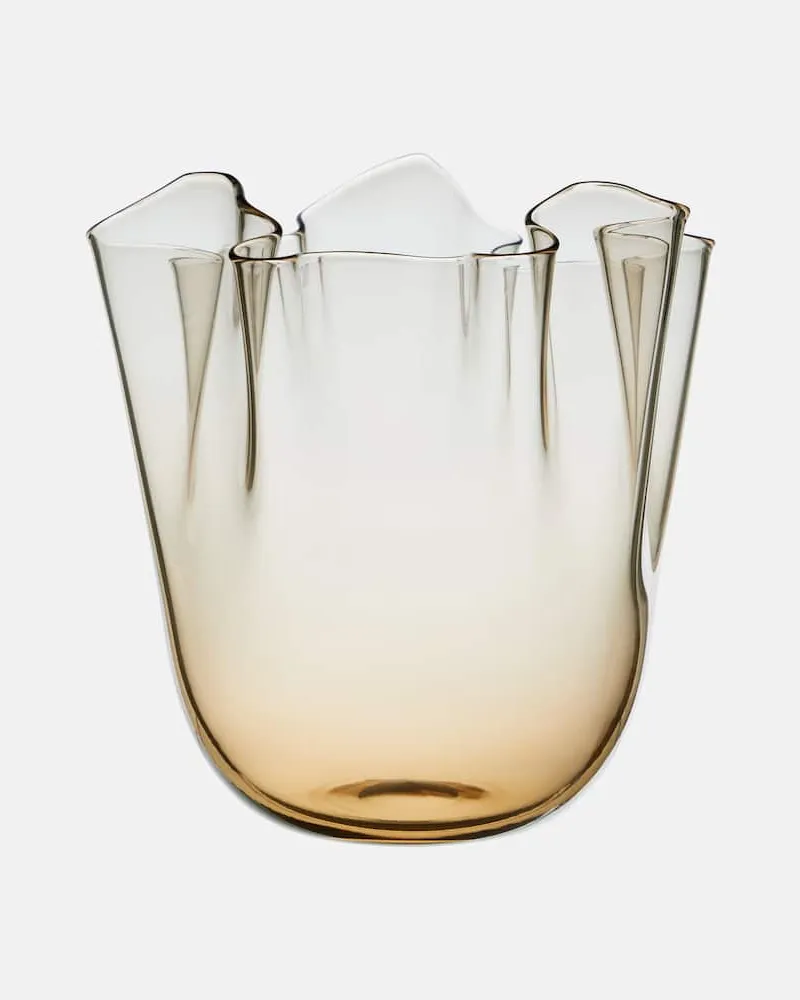 Venini Vase Fazzoletto by Fulvio Bianconi und Paolo Venini Transparent
