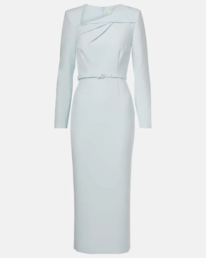 Roland Mouret Midikleid aus Crêpe Blau