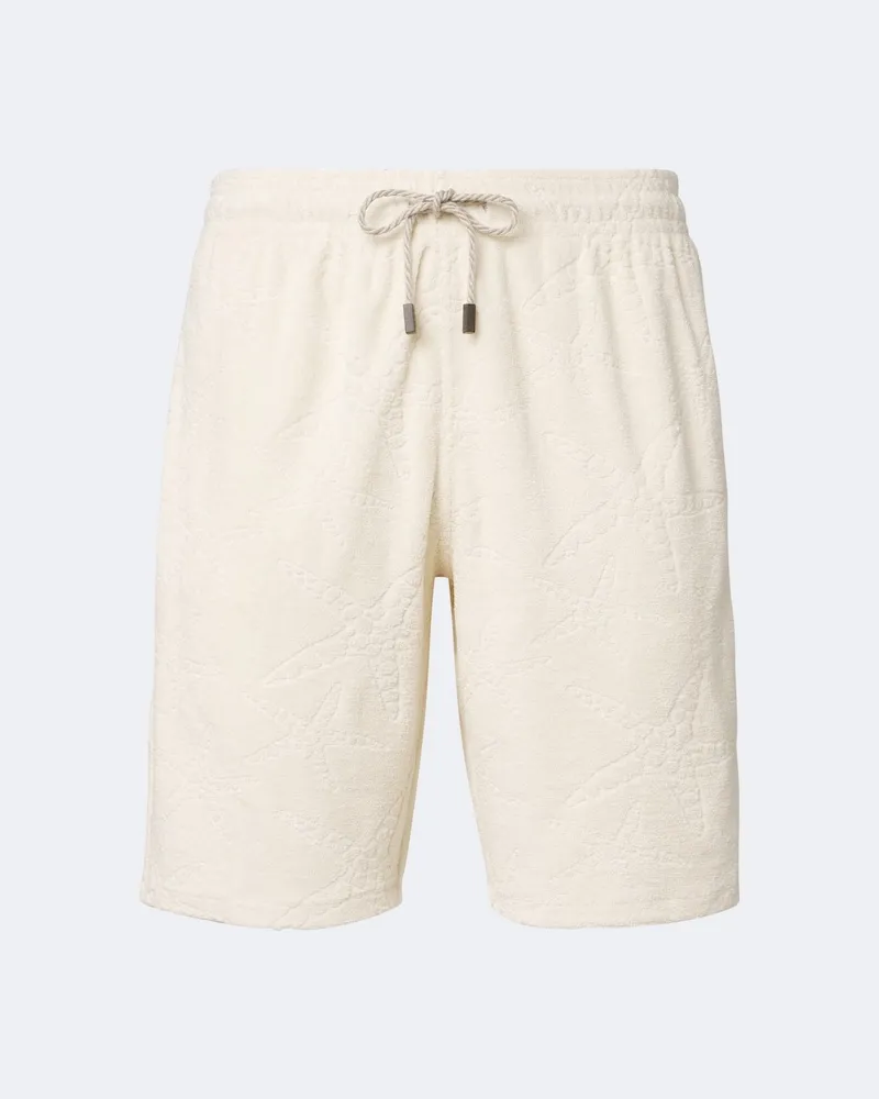 Vilebrequin Shorts Bolide aus Frottee Weiß