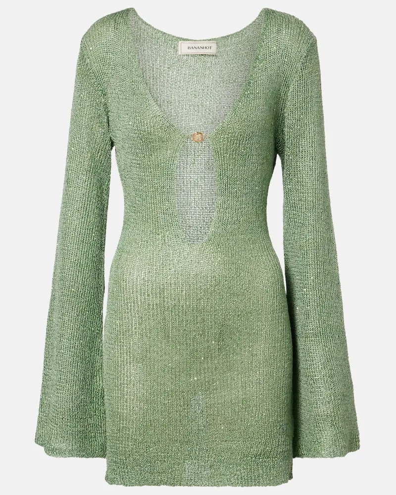 BANANHOT Minikleid Rey aus Strick Grün