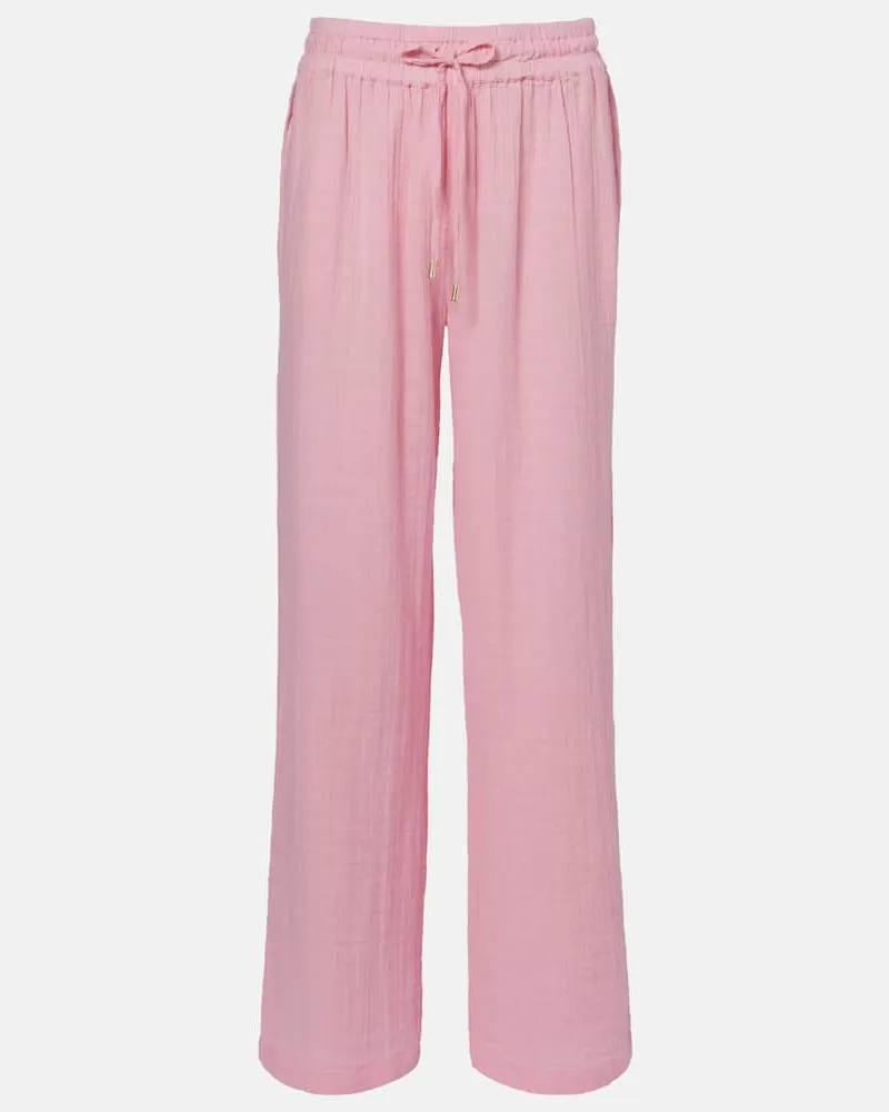 Melissa Odabash Weite Hose Krissy aus Baumwolle Rosa