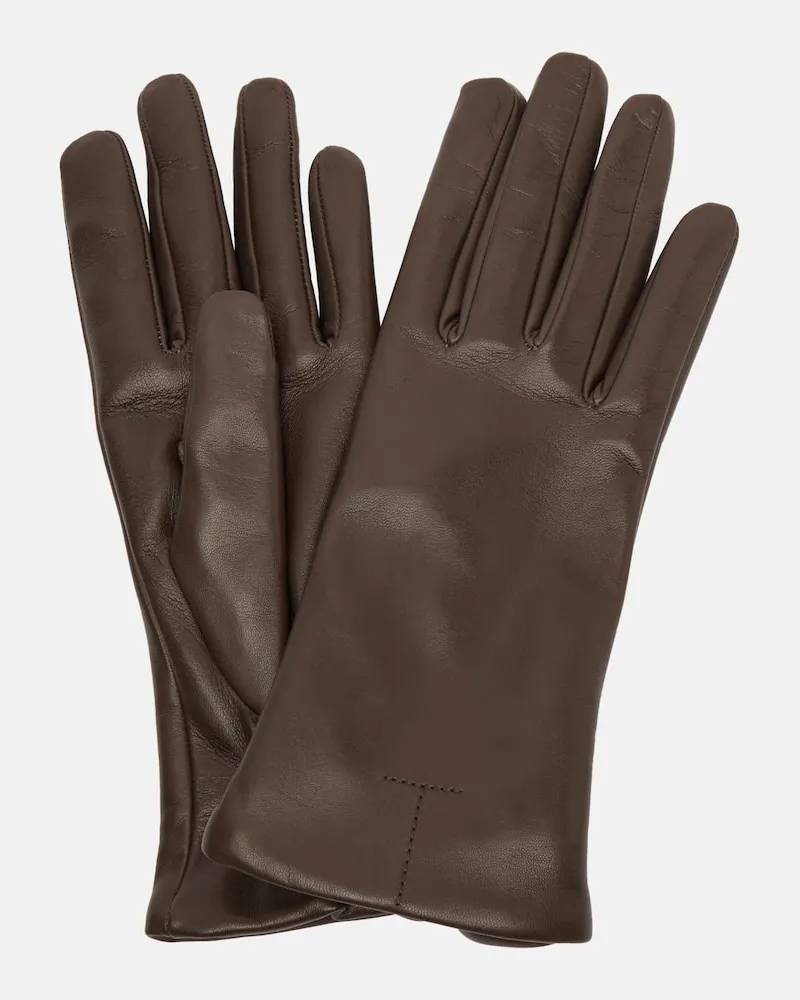Totême Handschuhe aus Leder Braun