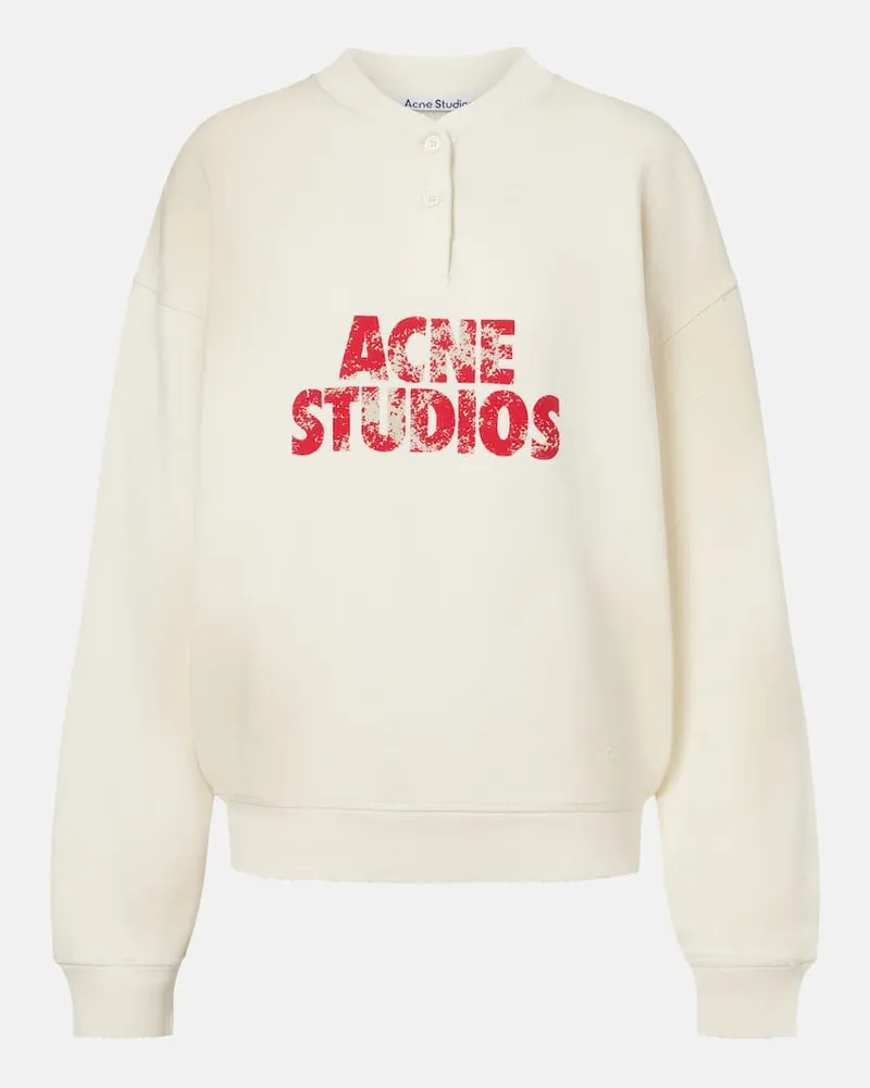 Acne Studios Sweatshirt aus Baumwoll-Jersey Weiß
