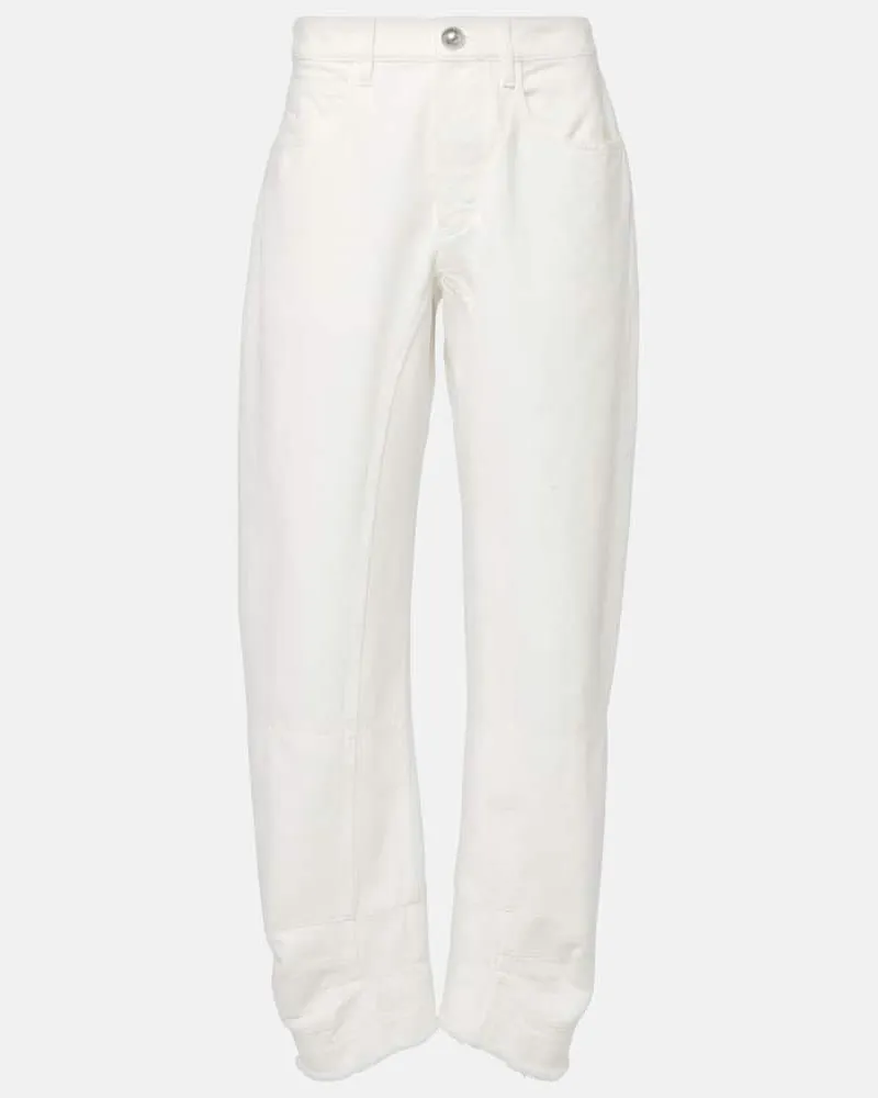 Jil Sander Mid-Rise Tapered Jeans Weiß
