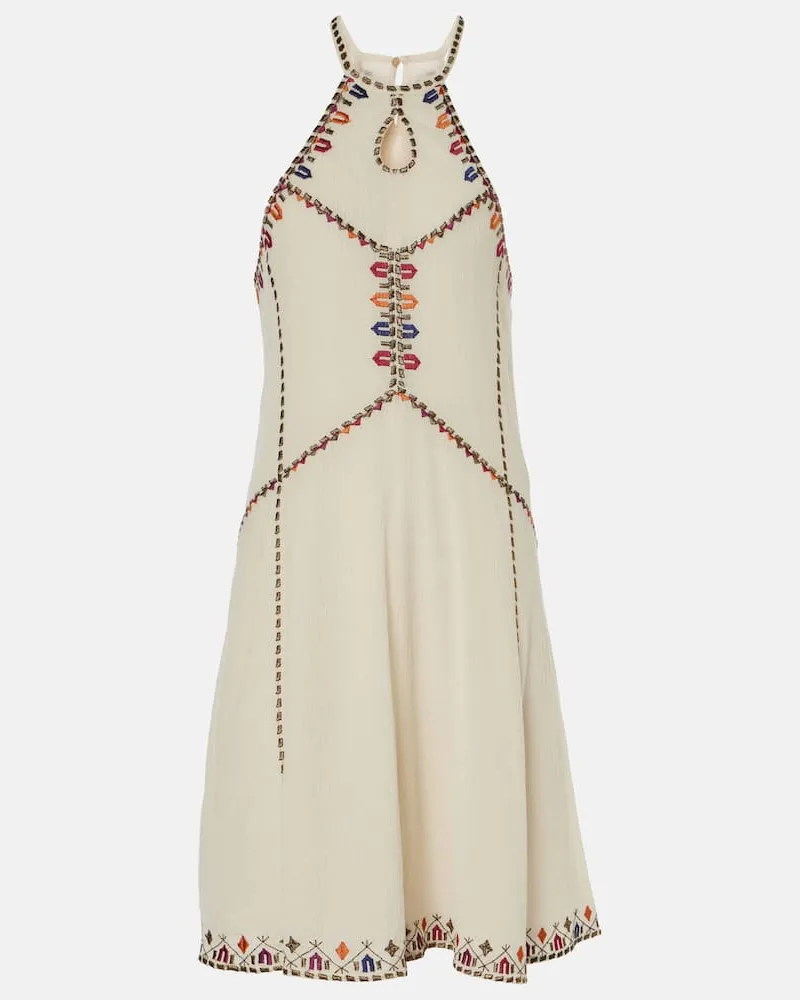 Isabel Marant Minikleid Sammy aus einem Baumwollgemisch Weiß