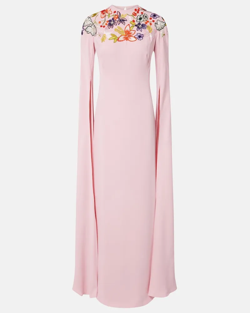 COSTARELLOS Bestickte Robe Rosa