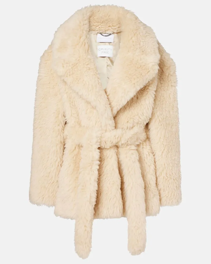 Stella McCartney Mantel aus Teddyfleece Beige