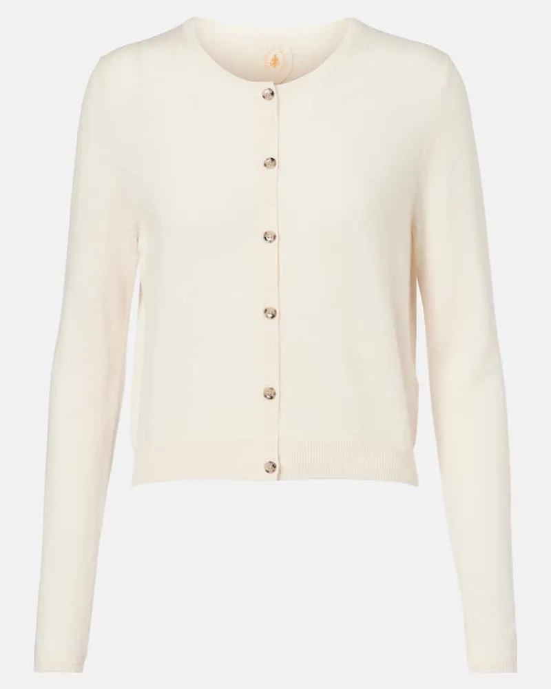 Jardin des Orangers Cardigan aus Wolle und Kaschmir Weiß