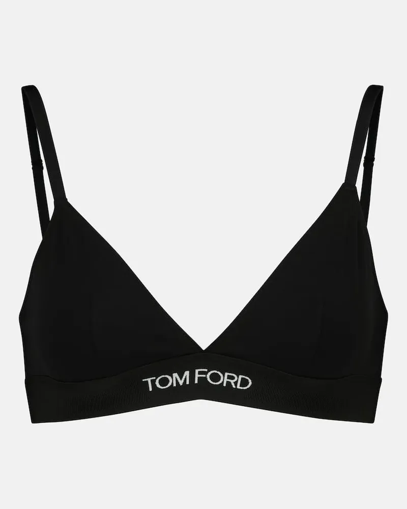 Tom Ford Triangel-BH aus Jersey Schwarz