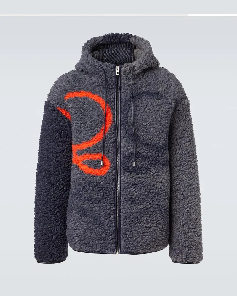 Loewe Jacke Anagram aus Teddyfleece Blau