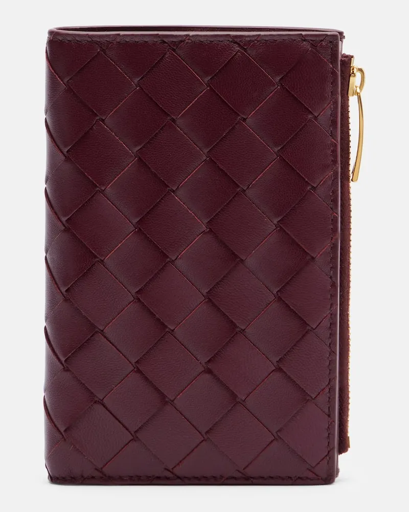 Bottega Veneta Portemonnaie Medium aus Leder Burgund