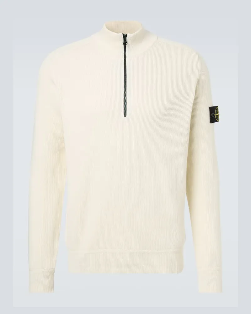 Stone Island Pullover Compass aus Baumwolle Weiß