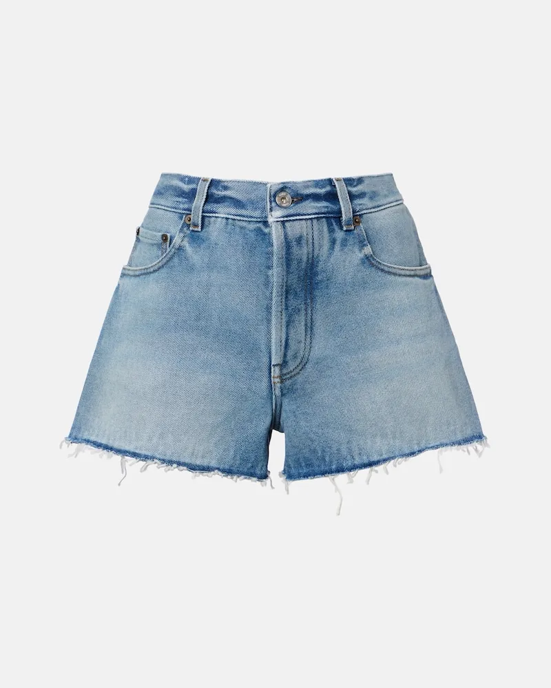 Miu Miu Jeansshorts Blau