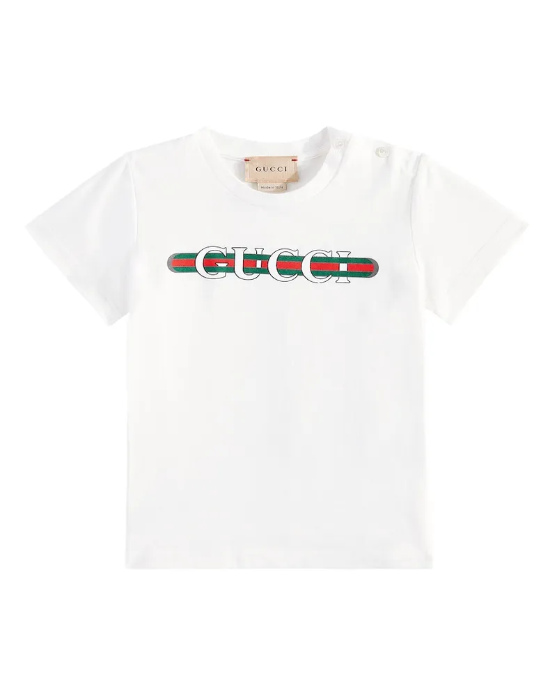 Gucci Baby – T-Shirt aus Baumwoll-Jersey Weiß