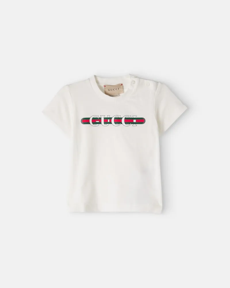 Gucci Baby – T-Shirt aus Baumwoll-Jersey Weiß